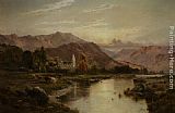 Vale of Llangollen North Wales by Alfred Fontville De Breanski